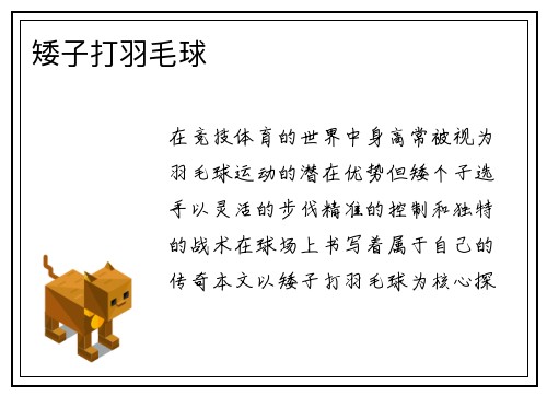 矮子打羽毛球