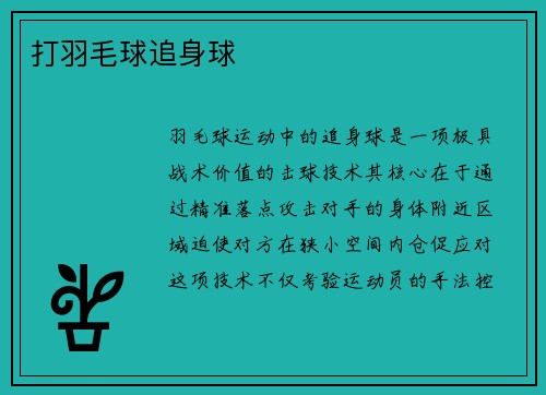 打羽毛球追身球
